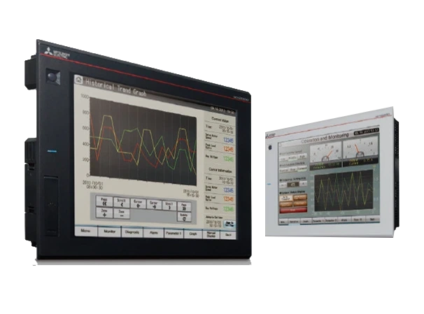 Pantalla HMI Mitsubishi GT27 con soporte de gestos, alta resolución y capacidad avanzada de monitoreo y diagnóstico industrial