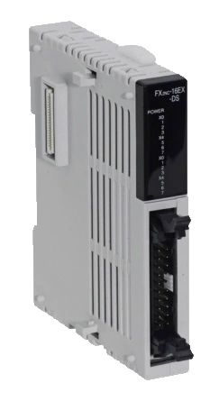 Módulo de entradas con conector FX2NC-16EX para montaje directo en PLC compacto