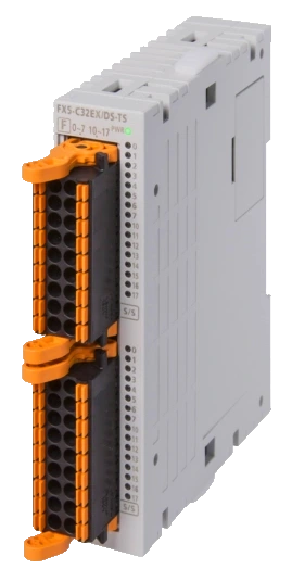 Módulo de 32 entradas con terminales de resorte (push-in) para cableado rápido sin herramientas