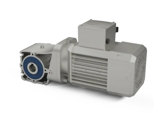 Motorreductor cónico NORDBLOC.1 NORD con diseño ligero ideal para aplicaciones industriales higiénicas