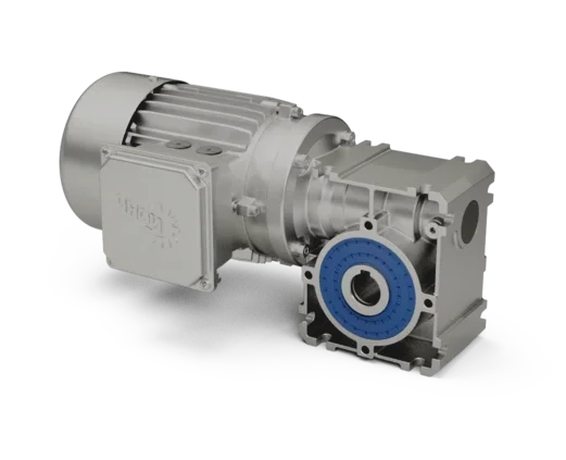 Reductor de sinfín SI UNIVERSAL de NORD con carcasa compacta para aplicaciones industriales con espacio reducido