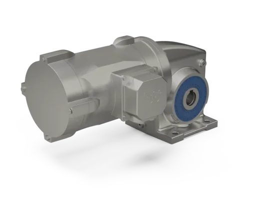 Reductor de sinfín SMI UNIVERSAL NORD con carcasa de aluminio ligera y configuración modular