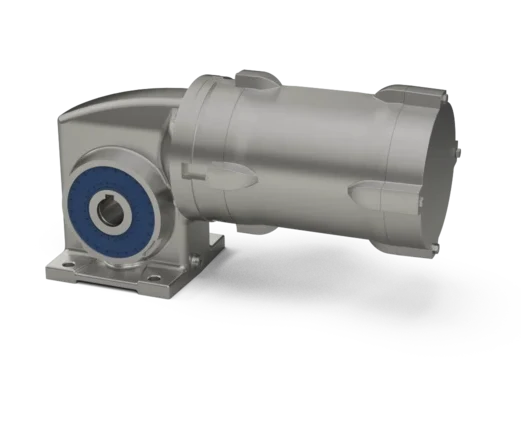 Vista lateral del reductor de sinfín SMI UNIVERSAL NORD con opciones de montaje industrial flexible