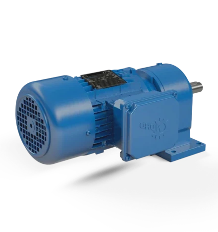 Detalle de construcción robusta del motorreductor coaxial estándar NORD