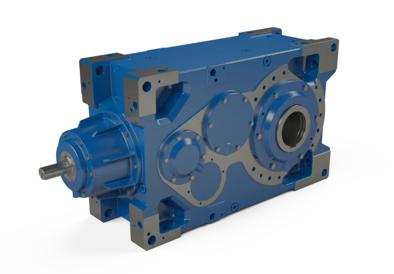 Reductor ortogonal MAXXDRIVE XJ NORD Drivesystems con disposición de ejes en J para traslación industrial