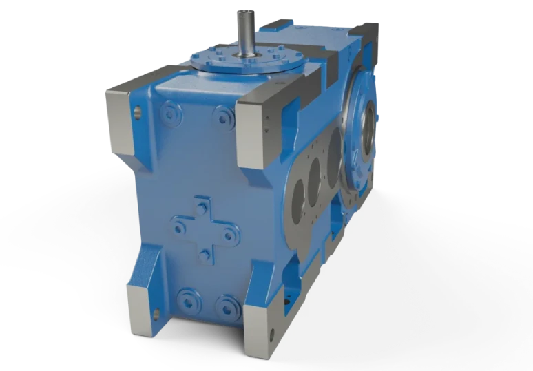 Reductor industrial MAXXDRIVE XJ de NORD con cárter reforzado para montaje compacto