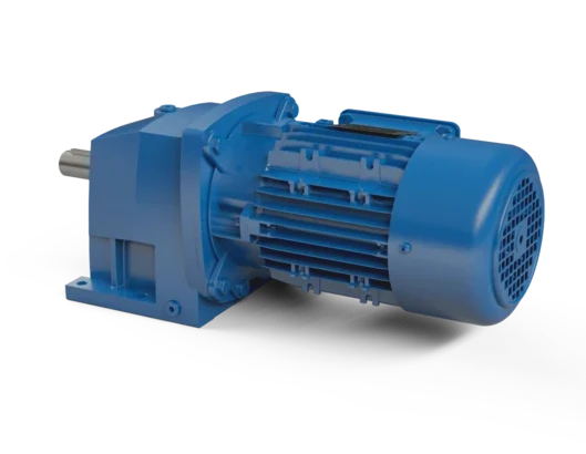 Motorreductor UNICASE con opción de montaje en brida para instalación industrial