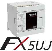 CPU económica FX5UJ con puerto USB mini-B y Ethernet para aplicaciones estándar