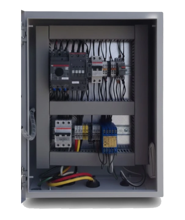 Tablero de control automático SAGAMOTTION para alimentación de molinos industriales con regulación por carga del motor