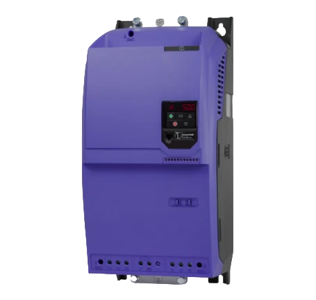 Vista del variador Optidrive E3 AC con control vectorial y configuración rápida para aplicaciones estándar